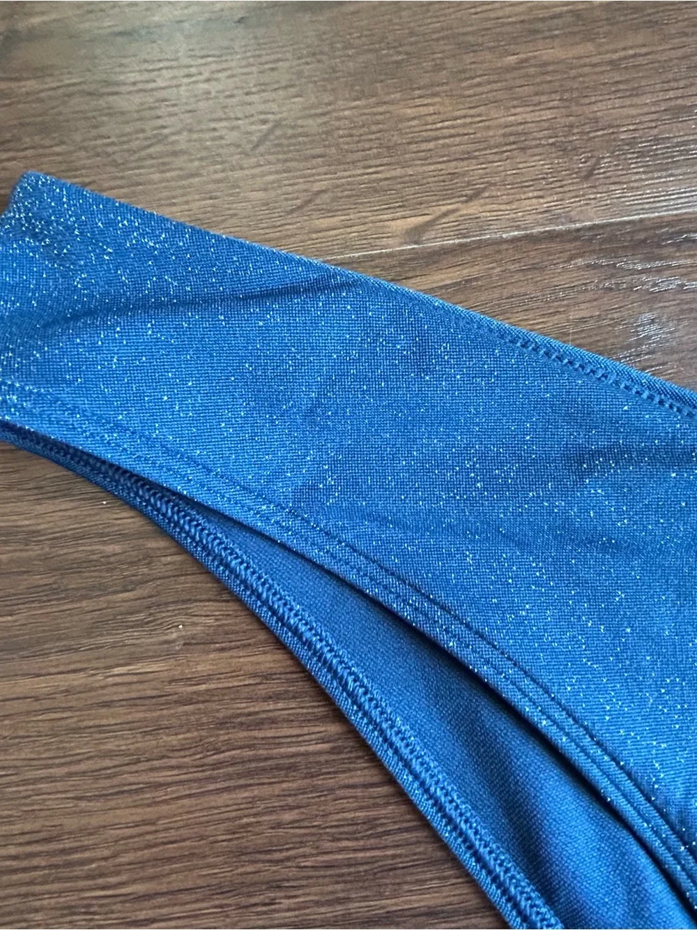 Abercrombie & Fitch High Leg Cheeky Shimmer Bikini Bottoms M